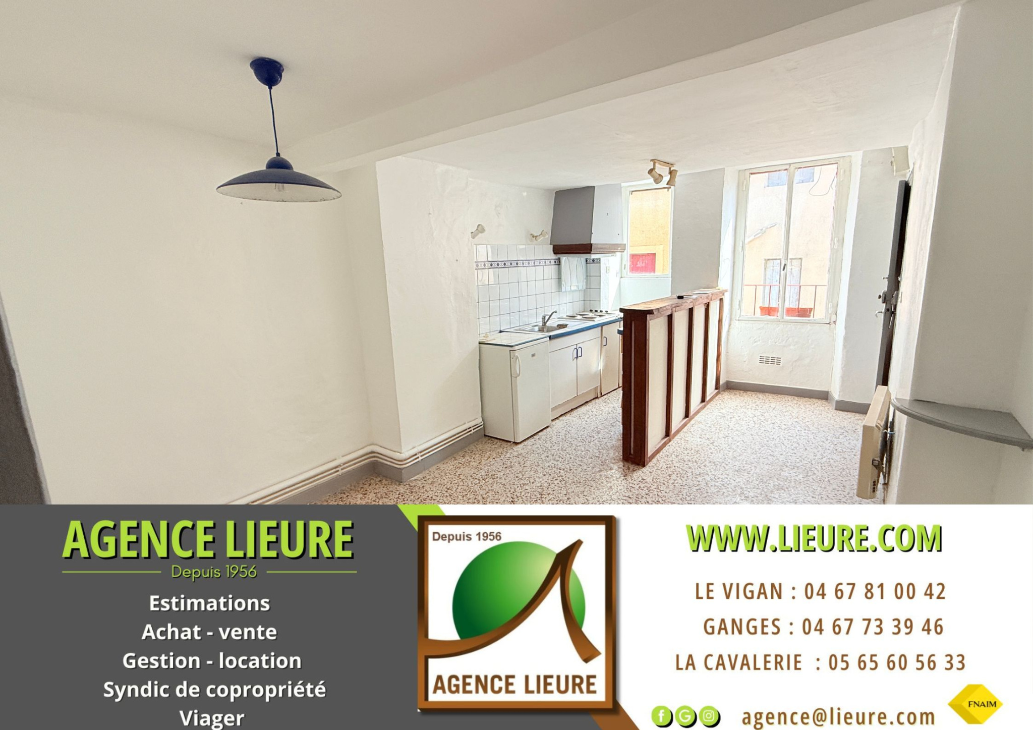 Appartement centre ville le vigan a vendre 1 chambre