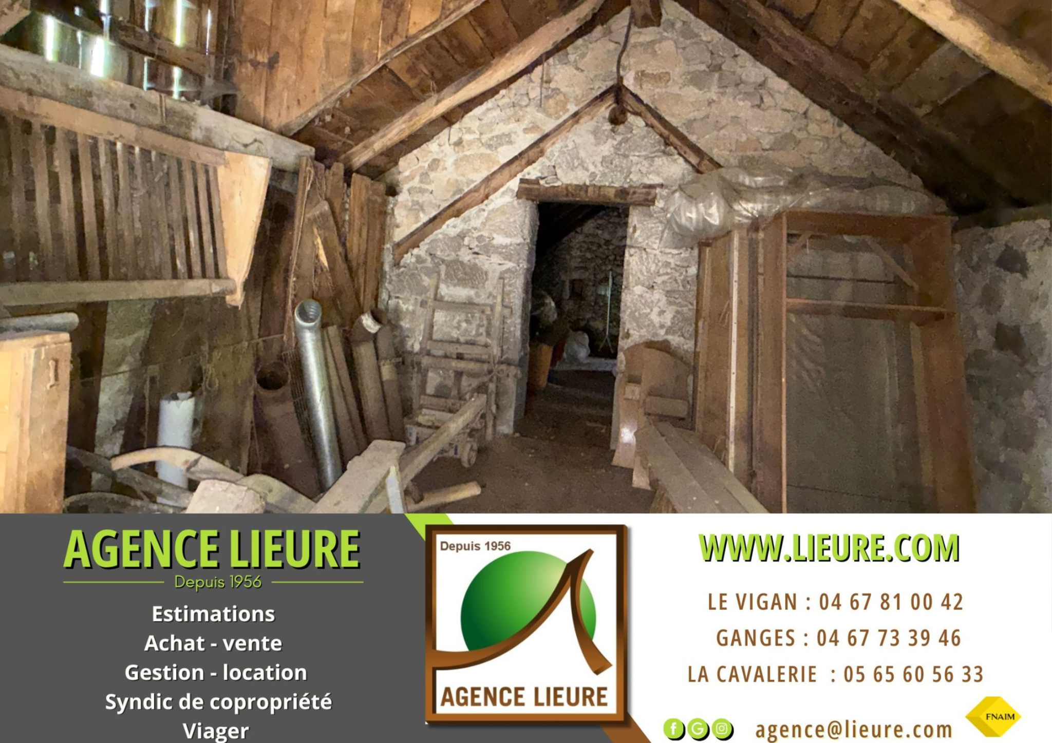En Cévennes, Dourbies, bâtisse avec extérieur, à rénover, à